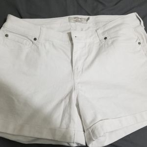 White Jean Shorts